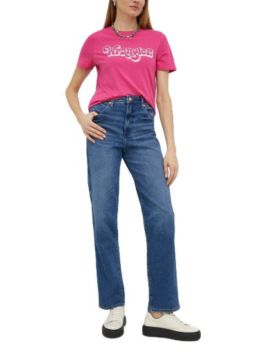 Džínsy Wrangler Mom Straight Jeans Navy | W27MYLZ71