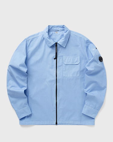Košeľa C.P. Company C.P. Company Organic Gabardine Full Zip Overshirt Modrá | 18CMOS124A110143G-814, 0