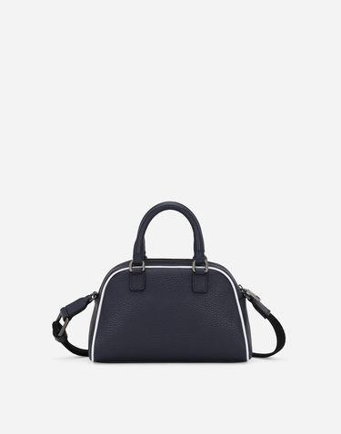 Kabelka Dolce & Gabbana Dolce & Gabbana Tumbled Calfskin Bowling Bag with DG Logo Navy | EB0250AI21880650, 2