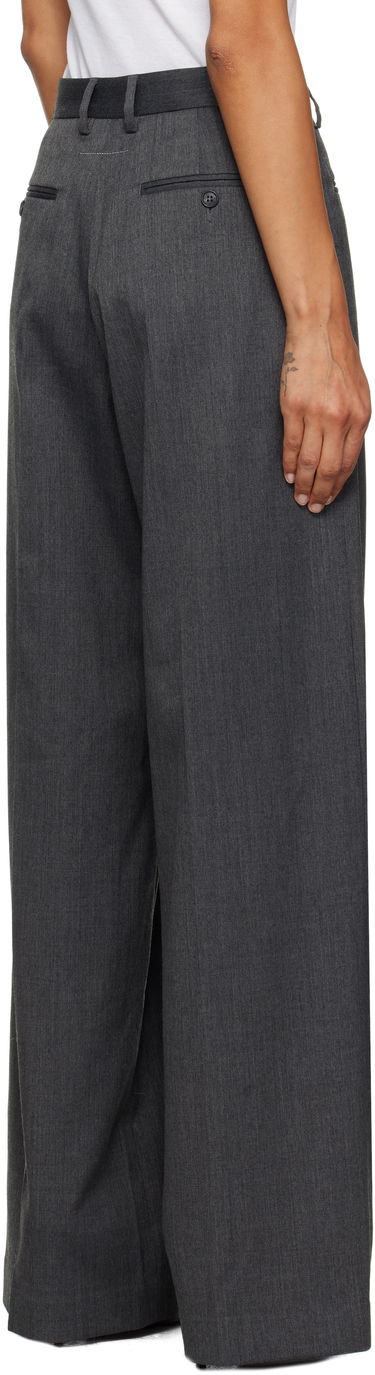 Nohavice Maison Margiela MM6 Maison Margiela Tailored Wide-Leg Trousers Šedá | S52KA0538 S47848, 2