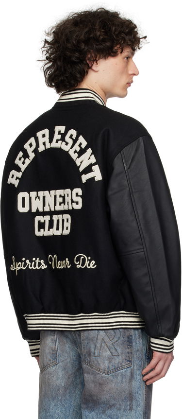 Bomber bunda Represent Clo Represent 'Owners Club' Varsity Bomber Jacket Čierna | MLM100231, 2