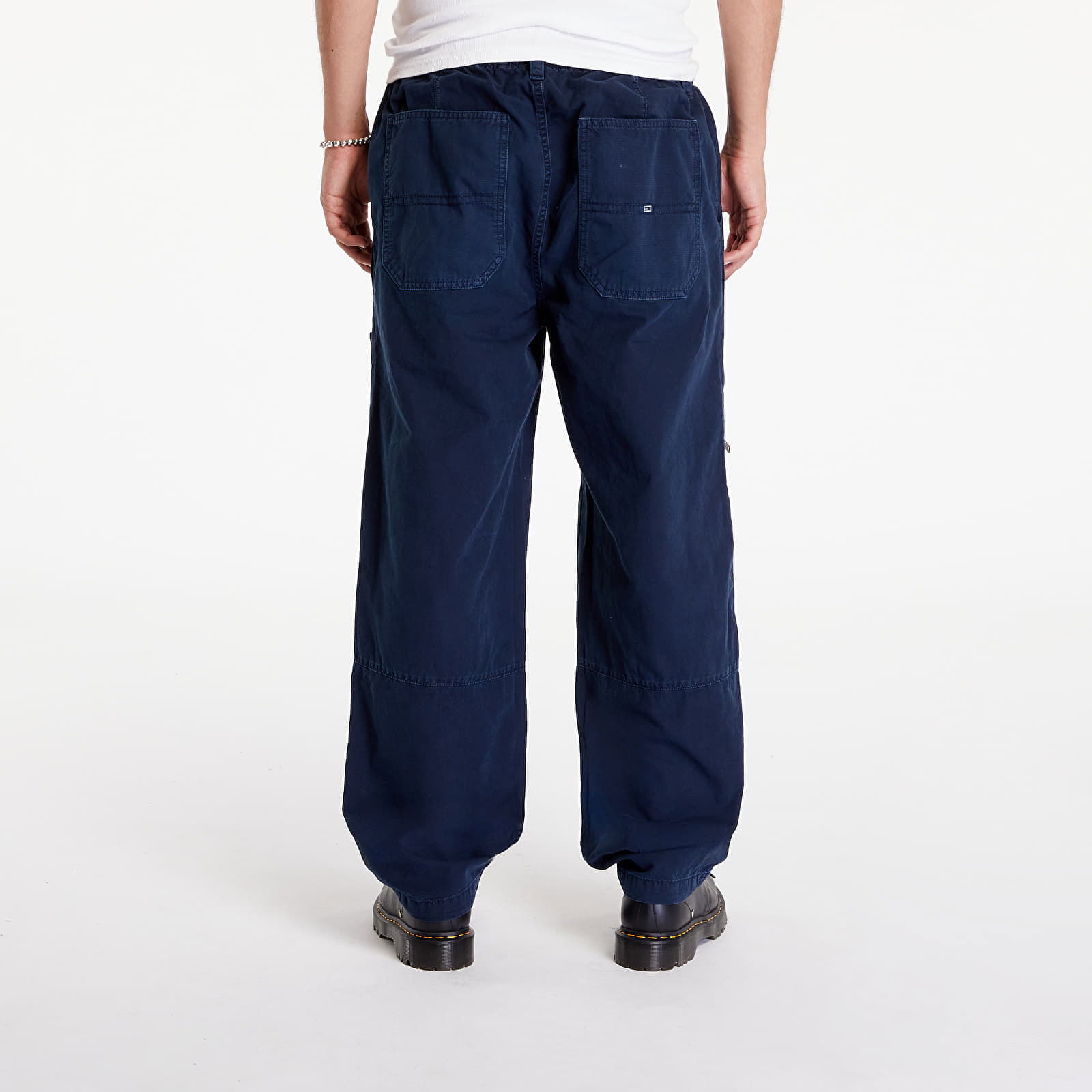 Aidan Straight Baggy Tapered Cargo Pants Dark Night Navy