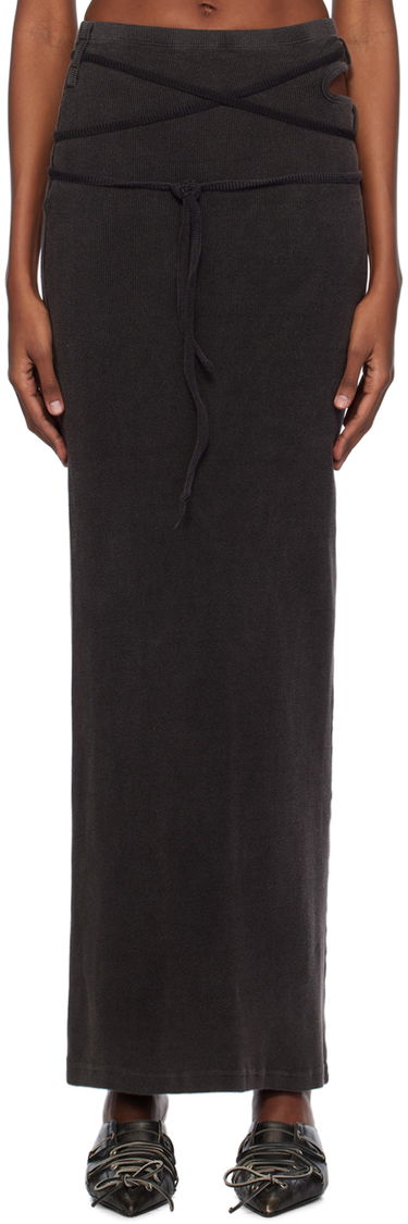 Sukňa Ottolinger Ottolinger Rib Knit Maxi Skirt Čierna | 408001, 0