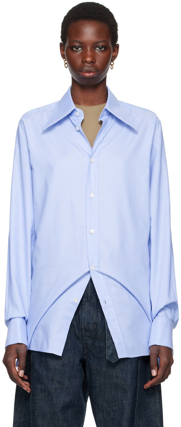 Košeľa Maison Margiela Blue Oxford Shirt Tyrkysová | S50DT0038 S52925, 0