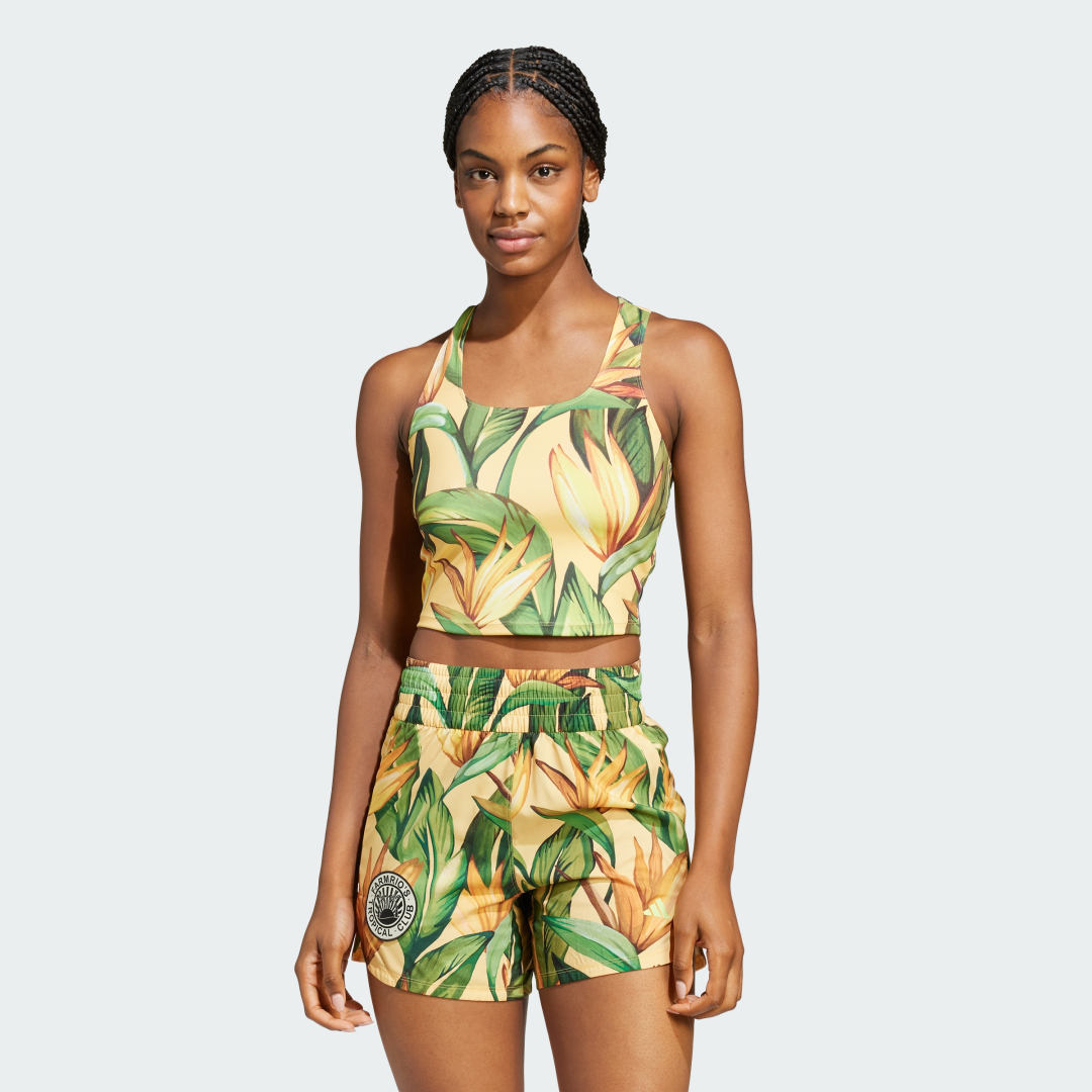 Tielko adidas Performance adidas x FARM Rio Training Crop Top Žltá | JD6306, 0