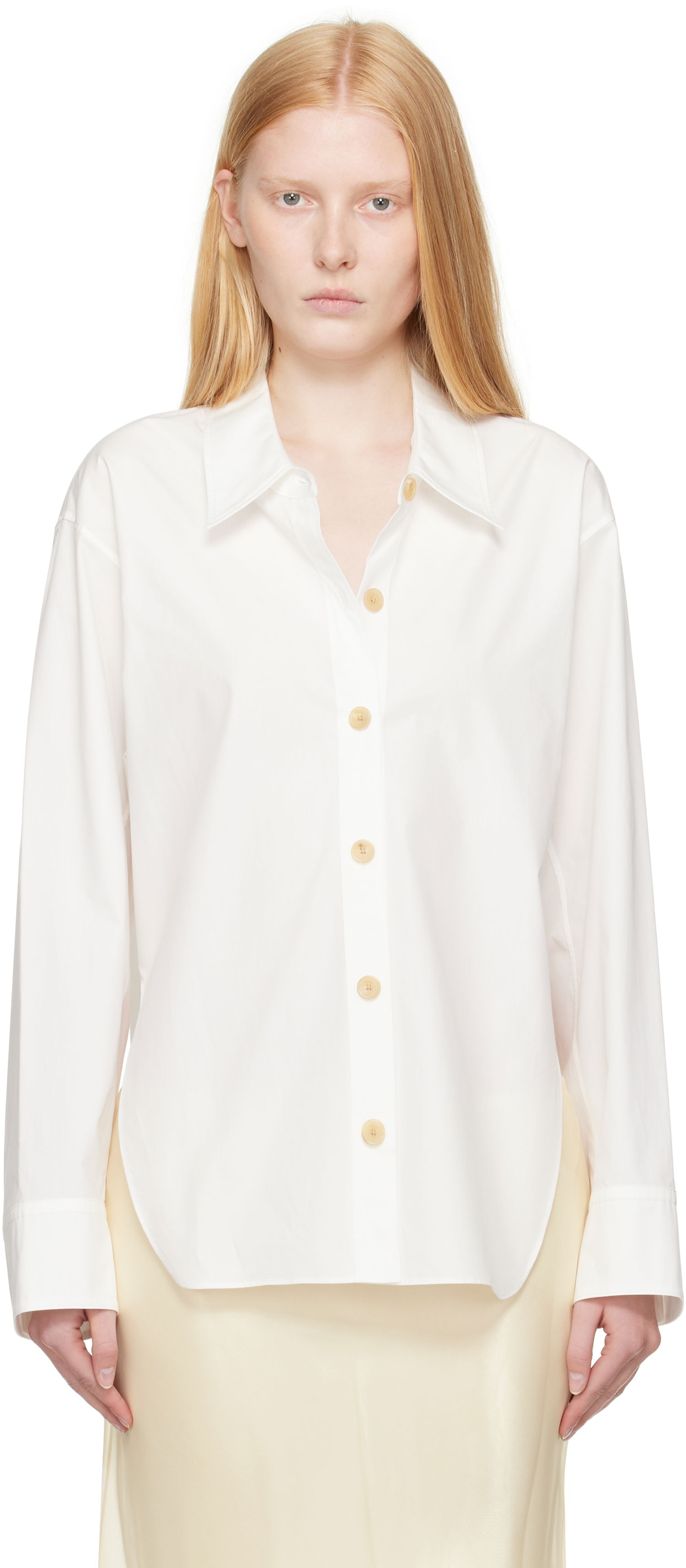 Košeľa Khaite Khaite Herschel Button-Down Shirt Biela | 2379195, 0
