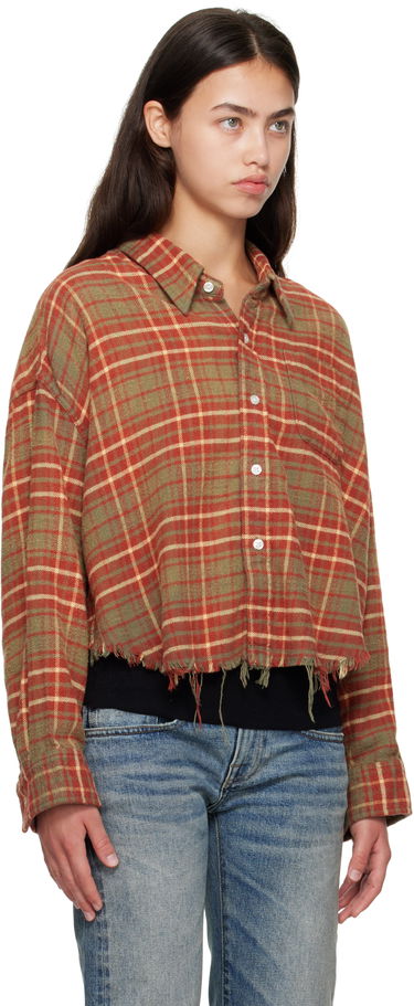 Košeľa R13 R13 Drop Neck Cropped Plaid Shirt Rôznofarebný | R13WR150-R563B, 1