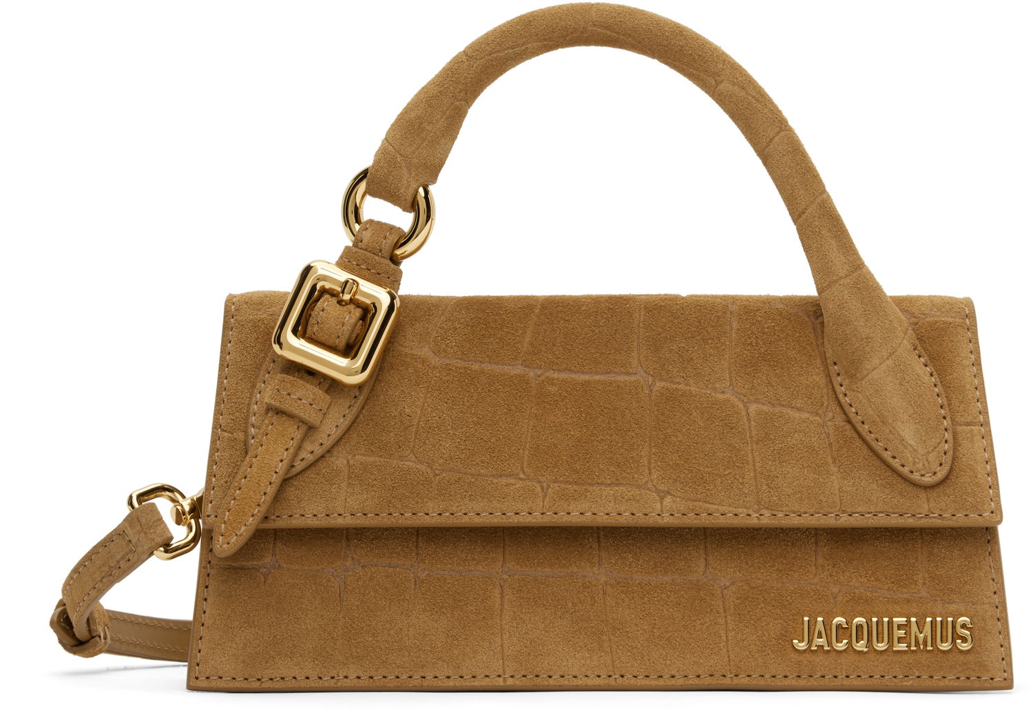 Kabelka Jacquemus Jacquemus La Croisière 'The long Chiquito with buckle' Suede Bag Hnedá | 25E233BA326-3243, 0