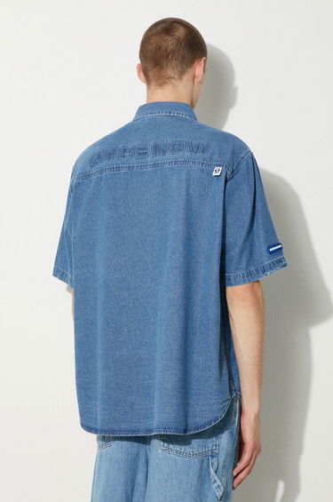 Košeľa AAPE by A Bathing Ape AAPE Relaxed Denim Shirt Modrá | AAPSTM8480XXM, 2