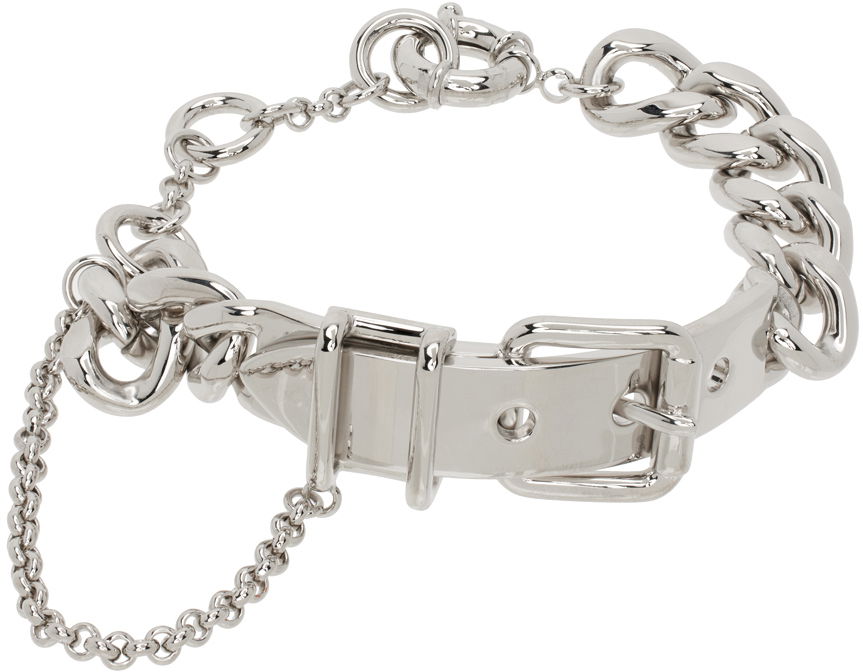 Náramok Acne Studios Buckle Chain Bracelet Šedá | C50414-, 0