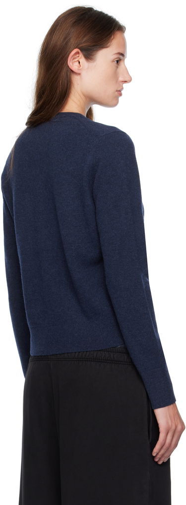 Sveter Acne Studios Fitted Yak Wool Cardigan Navy | A60634-, 2