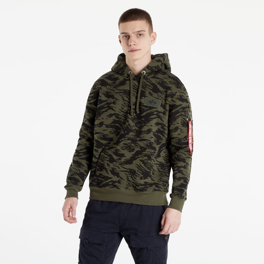 Mikina Alpha Industries Back Print Hoody Zelené | 178318C-634, 0