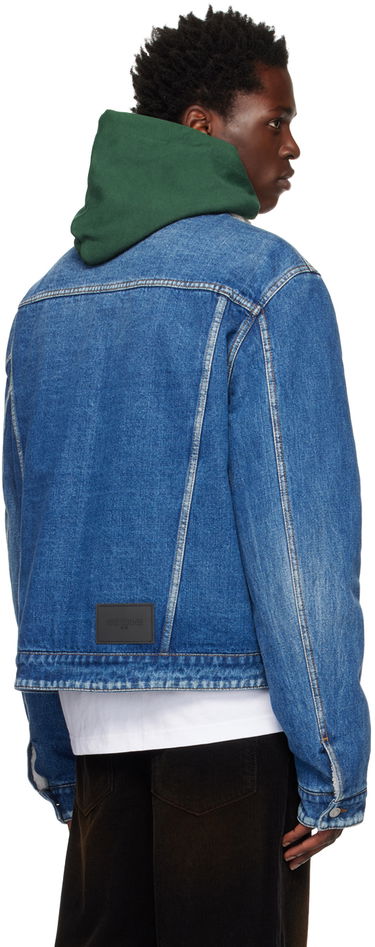 Bunda We11done We11done Regular-Fit Sherpa Denim Jacket Modrá | WD-DJ3-22-362-U-BL, 2
