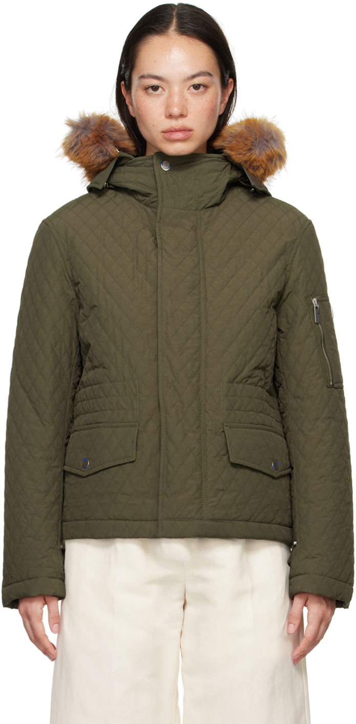 Bunda Burberry Quilted Jacket Zelené | 8091555, 0