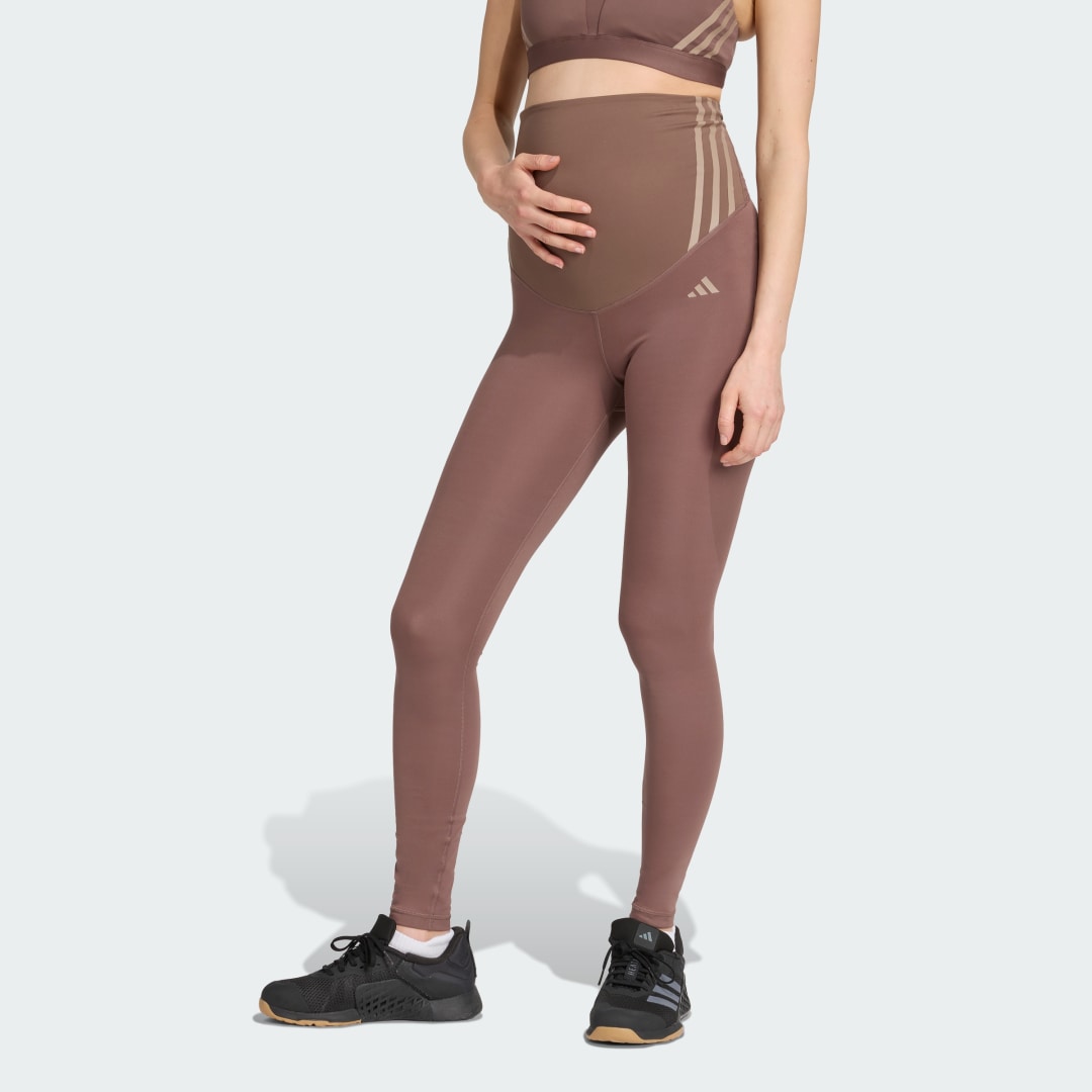 Legíny adidas Performance Optime Essentials Full-Length Maternity Leggings Hnedá | JX4729, 0