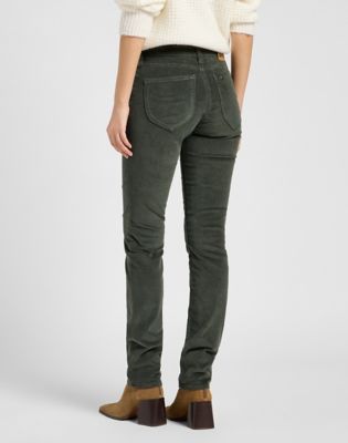 Nohavice Lee Lee Marion Straight Corduroy Pants 36x33 Zelené | 112370916, 1
