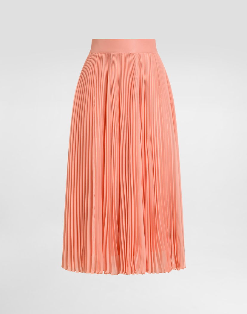 Sukňa Dolce & Gabbana Dolce & Gabbana Long Pleated Chiffon Skirt Oranžová | F4C7PTFUSNWF0586