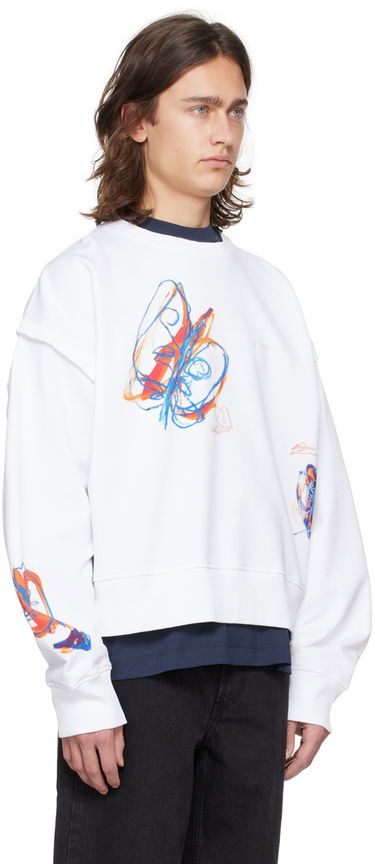 Mikina Études Parade Print Cropped Sweatshirt Biela | E24MC221A01300, 1