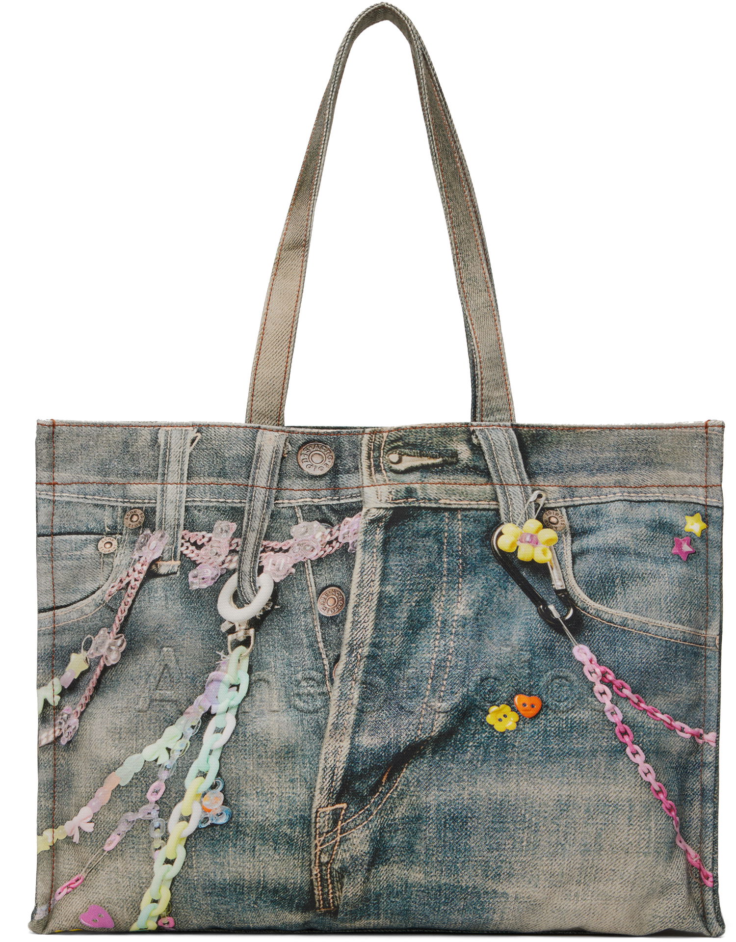 Tote bag Acne Studios Acne Studios Logo Shoulder Tote Modrá | C10238-, 0