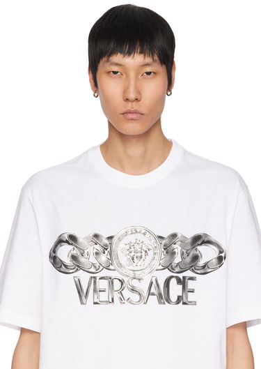 Náušnice Versace Versace Greca Hoop Earrings Metalická | 1018958_1A00620, 2