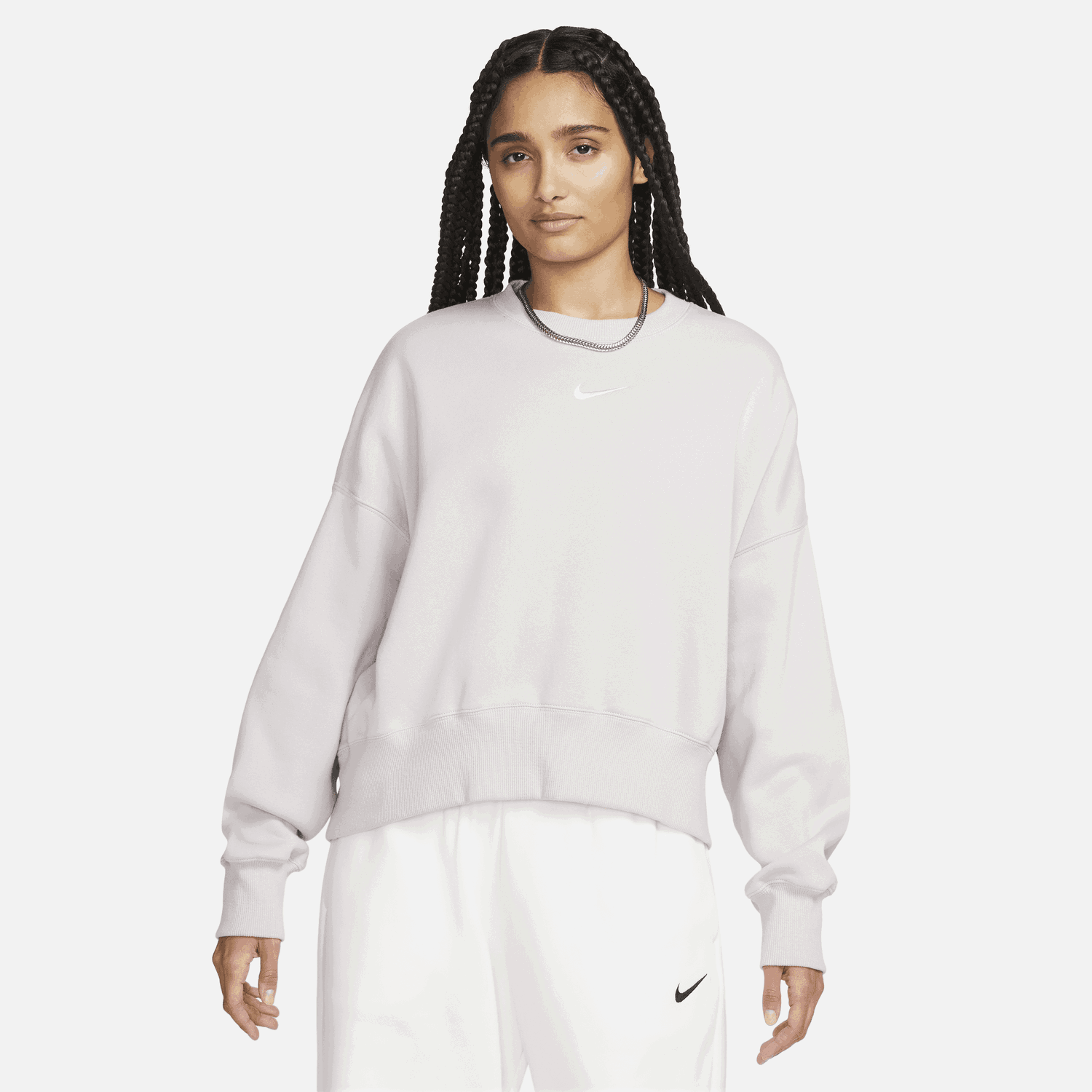Mikina Nike Sportswear Phoenix Fleece Biela | DQ5761-019, 0