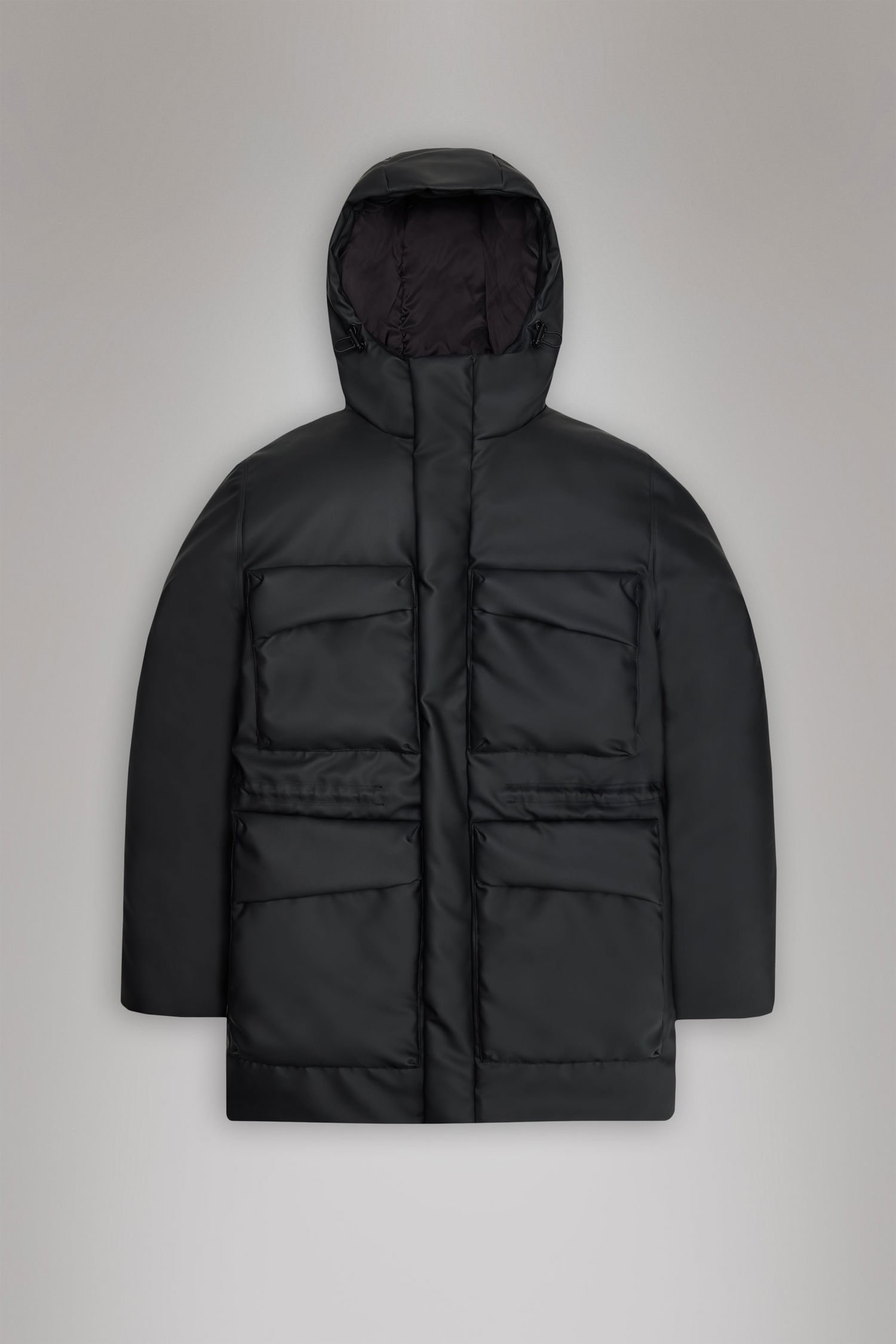 Parka Rains Long Insulated Cargo Jacket Čierna | 15930\01, 0