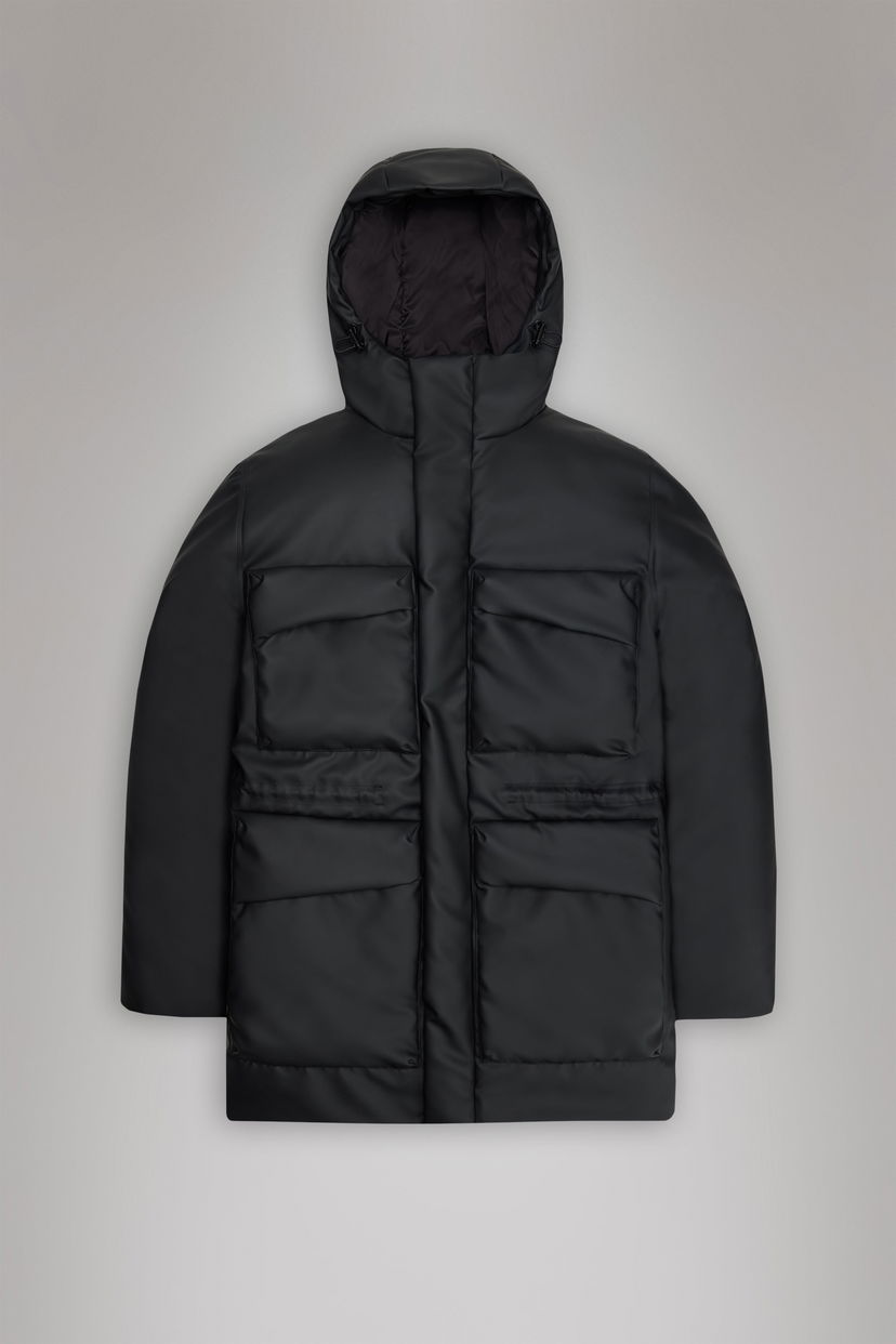 Parka Rains Long Insulated Cargo Jacket Čierna | 15930\01