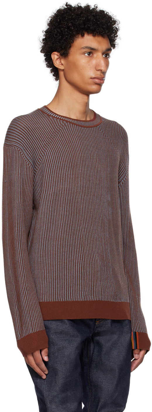 Sveter Paul Smith Paul Smith Crewneck Ribbed Knit Sweater Hnedá | M1R-270Y-L02095, 1