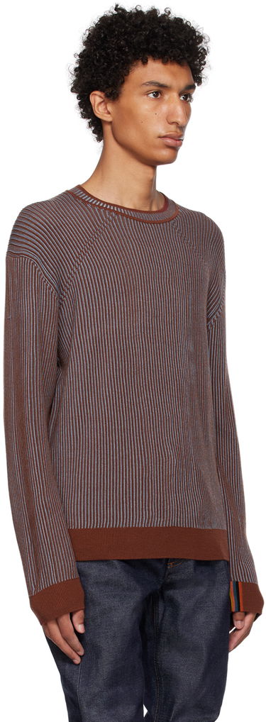 Sveter Paul Smith Paul Smith Crewneck Ribbed Knit Sweater Hnedá | M1R-270Y-L02095, 1