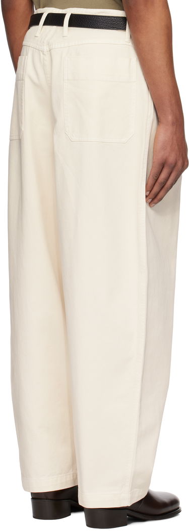 Nohavice LEMAIRE Lemaire Pleated Workwear Pants Biela | PA1201 LD1034, 2