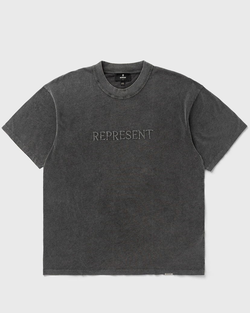 Tričko Represent Clo Serif Logo Embroidered T-Shirt Čierna | MLM100234-47
