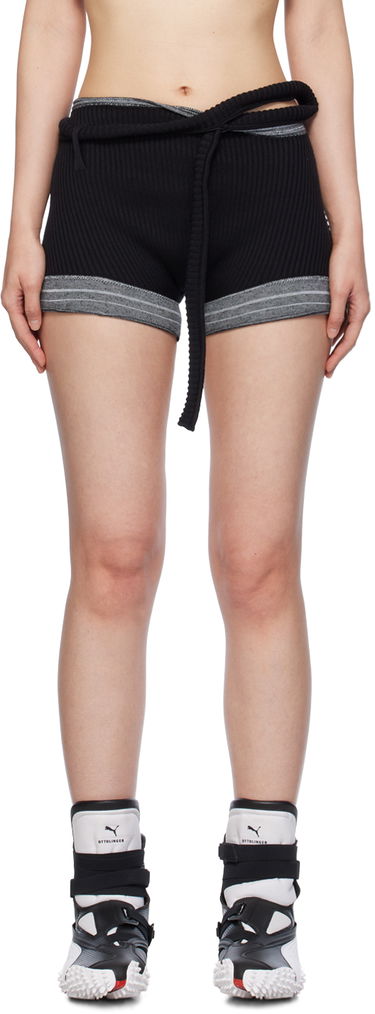 Šortky Ottolinger Ottolinger Ribbed Tie-Waist Shorts Čierna | 708502, 0