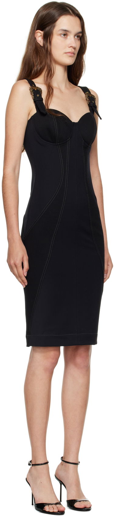 Šaty Versace Versace Jeans Couture Slouchy Minidress Čierna | E79HAO94M_EDT037, 1