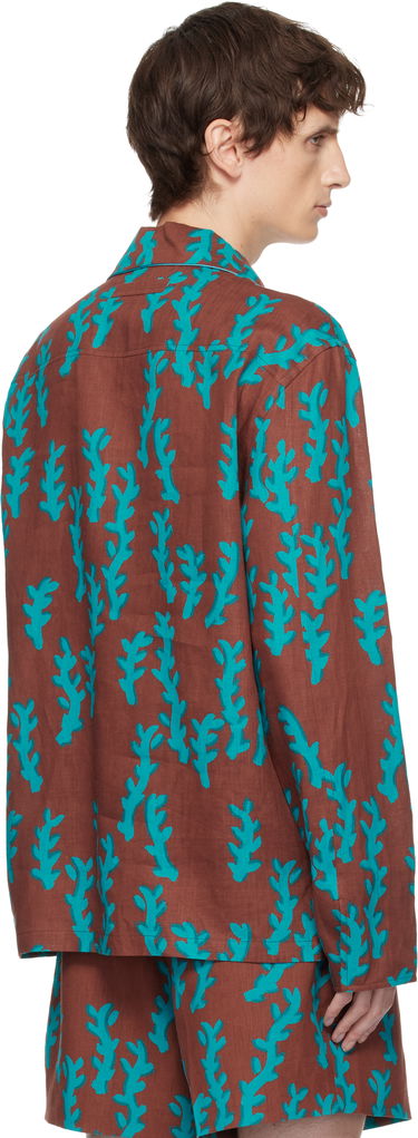 Pyžamo ZEGNA Linen Pajama Shirt with Coral Pattern Rôznofarebný | NPC50 009 619, 2