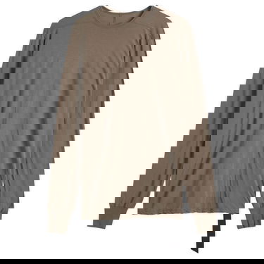 Tričko Rick Owens Rick Owens DRKSHDW Level Long Sleeve T-Shirt, Size Small Hnedá | DU01E3260-BH-34, 0