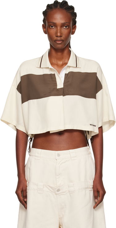 Polo tričko We11done Cropped Side Ribbon Polo Béžová | WD-BL2-25-101-W-IV, 0