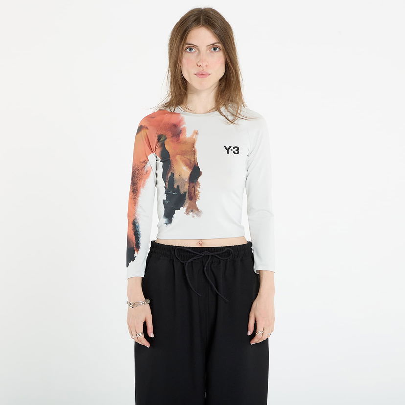 Tričko Y-3 Y-3 Crop Longsleeve T-Shirt Biela | JM4787