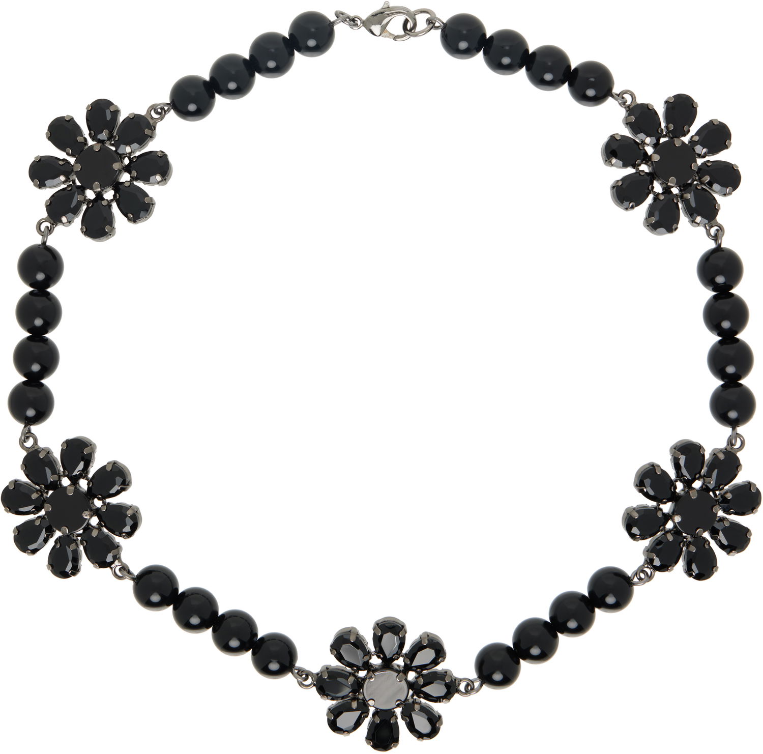 Náhrdelník Charles Jeffrey Loverboy Charles Jeffrey LOVERBOY Beaded Daisy Necklace Čierna | 54140601, 0