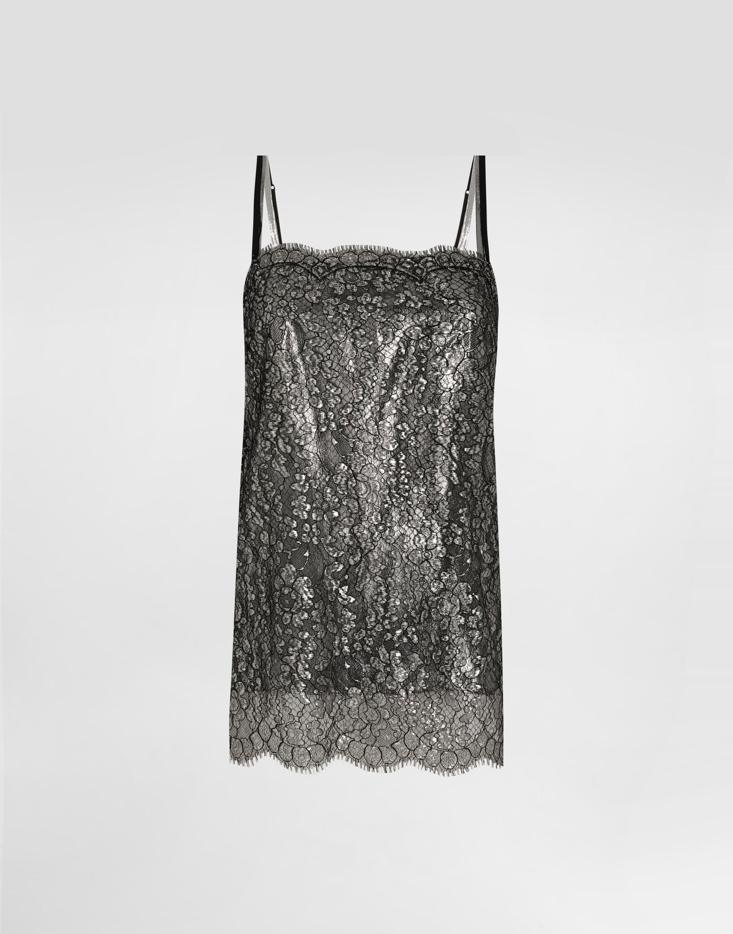 Tielko Dolce & Gabbana Lamé Lace Top Metalická | F7BJ1TILMCFS0998, 0