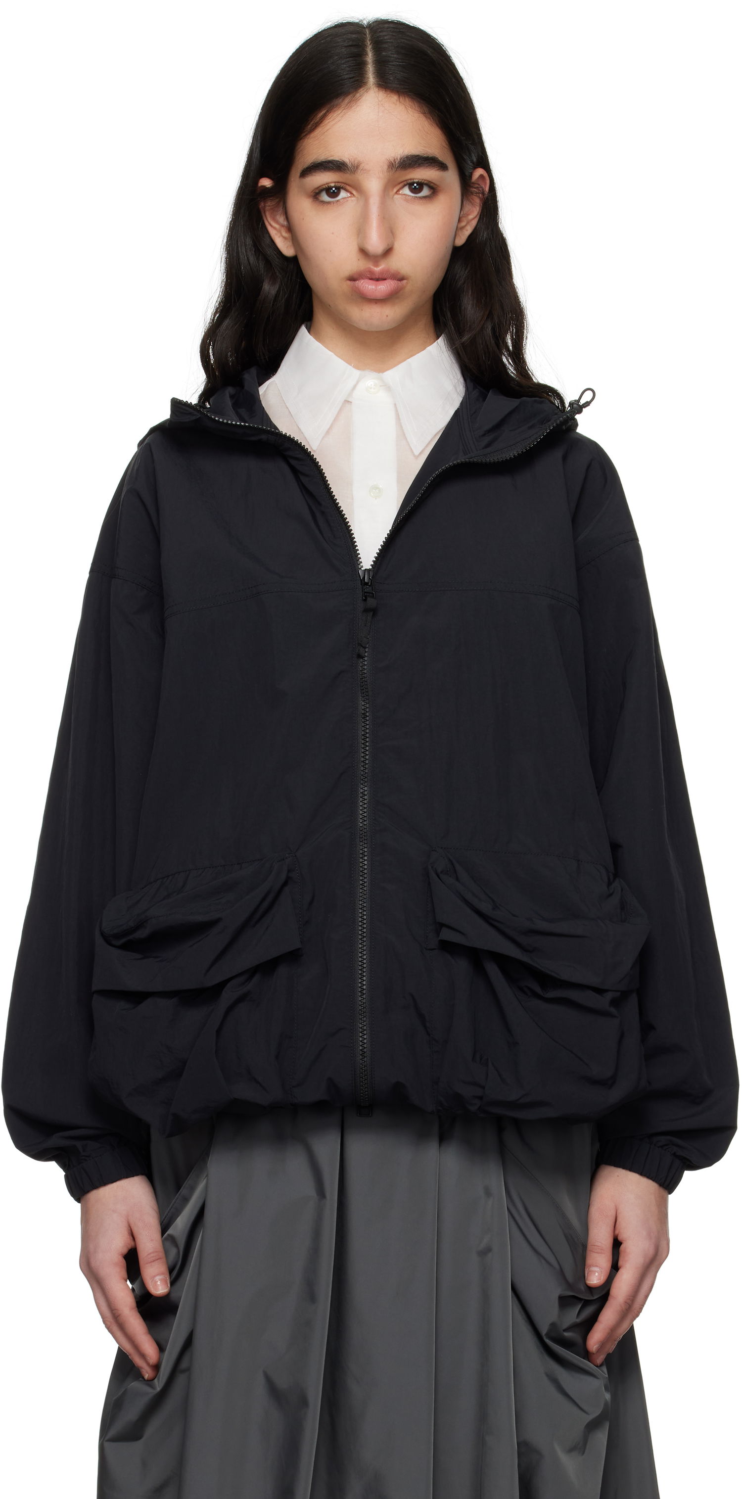 Vetrovka Snow Peak Snow Peak Nylon Tussah Hooded Jacket Čierna | JK-25SU008, 0