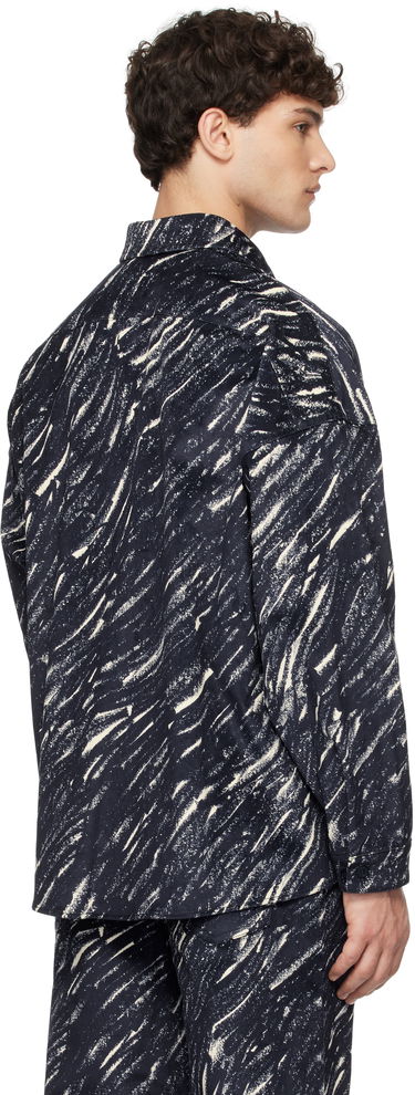 Košeľa Marni Marni Flocked Denim Oversized Shirt Navy | CUJU0061S3 UTC432, 2