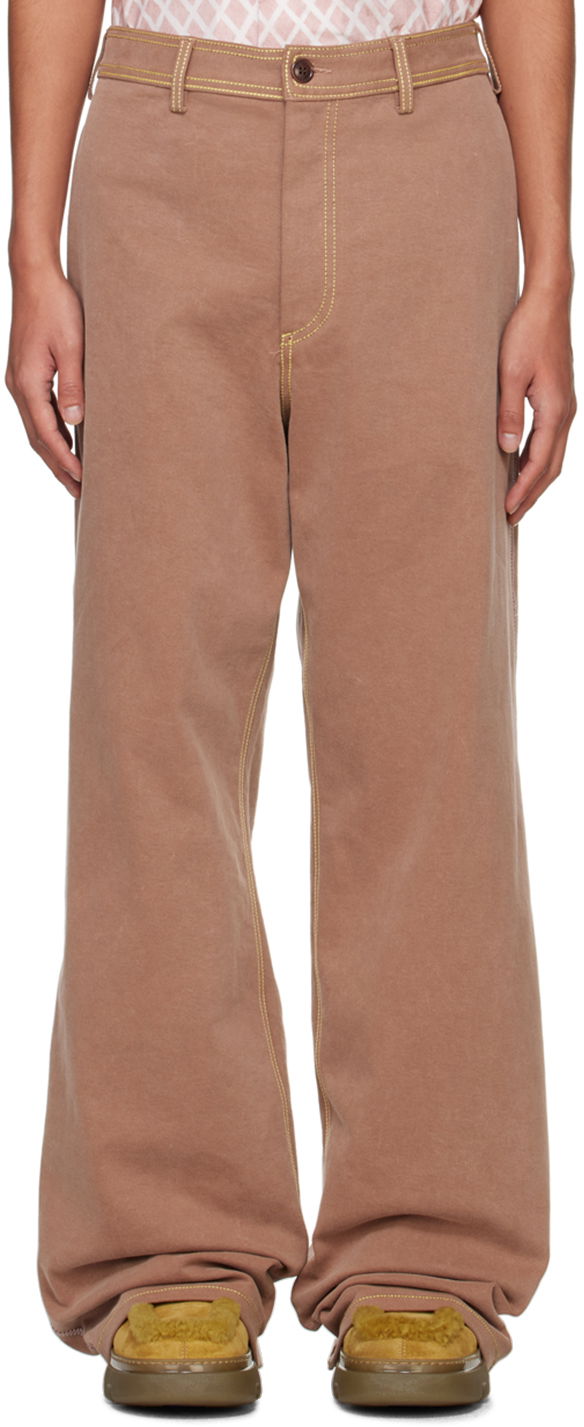 Džínsy Marni Contrast Stitching Jeans Hnedá | PUJU0088S0 USCW76, 0