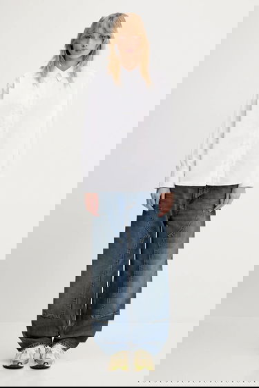 Džínsy Carhartt WIP Brandon Double Knee Loose Fit High Waist Pant Modrá | I034462.014L, 4