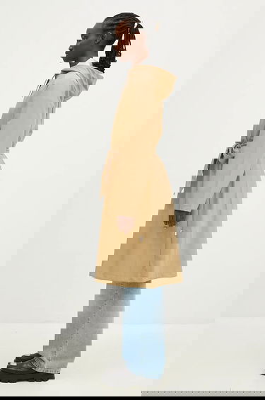 Bunda Rains Hooded Belted A-Line Longer Jacket Béžová | 12040.24, 2