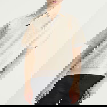 Polo tričko Jacquemus Jacquemus Croc Effect Compact Polo Shirt Béžová | 25E255KN527-2429-110, 2