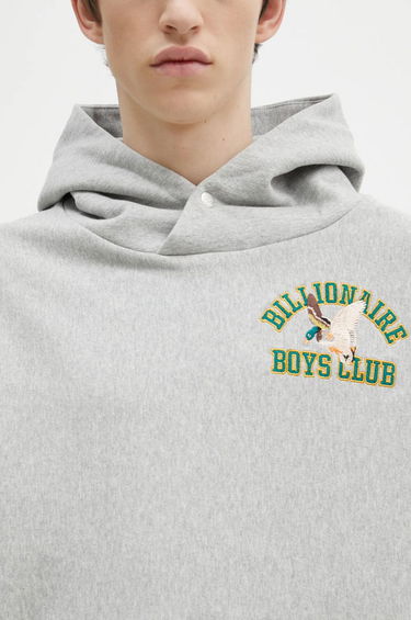 Mikina BILLIONAIRE BOYS CLUB Duck Varsity Embroidered Popover Hoodie Šedá | B24451, 3