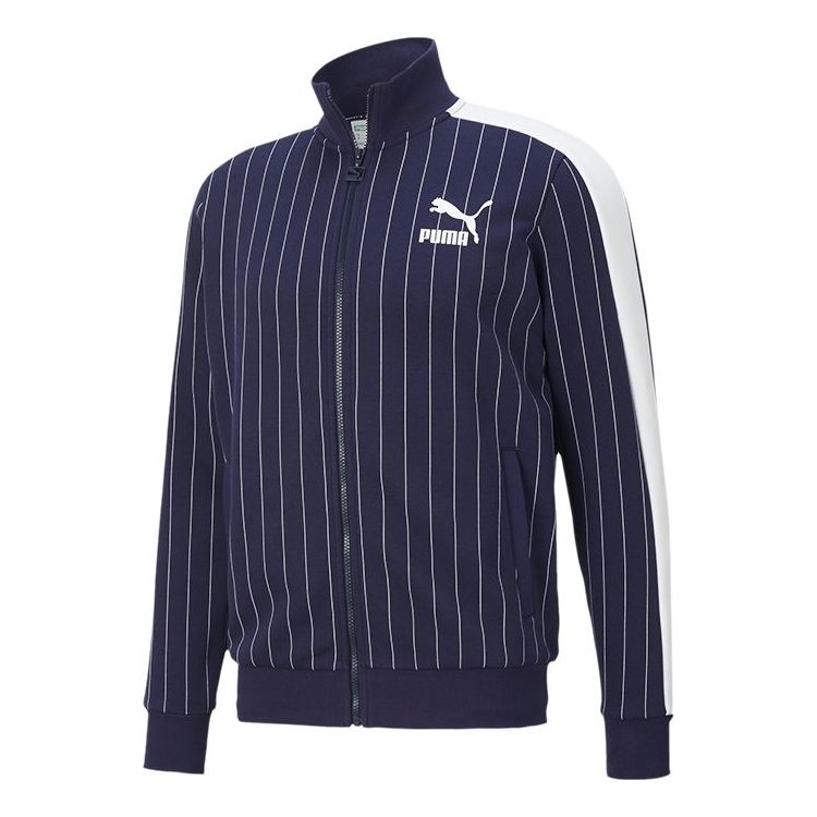 Súprava Puma Pinstripe Stand Collar Fleece Lined Jacket Navy | 530177-06, 0