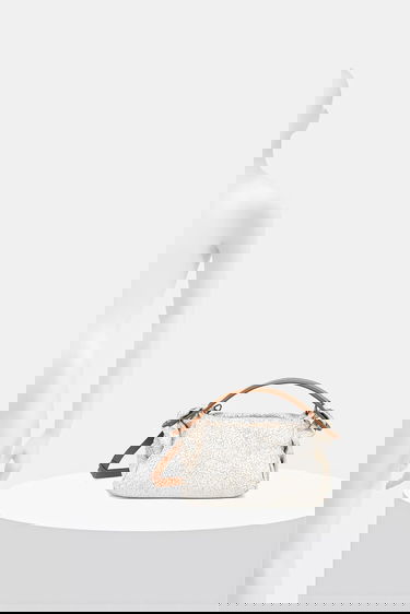 Taška cez rameno KENZO Cracked Finish Shoulder Handbag Biela | FF52SA818L08.03, 5