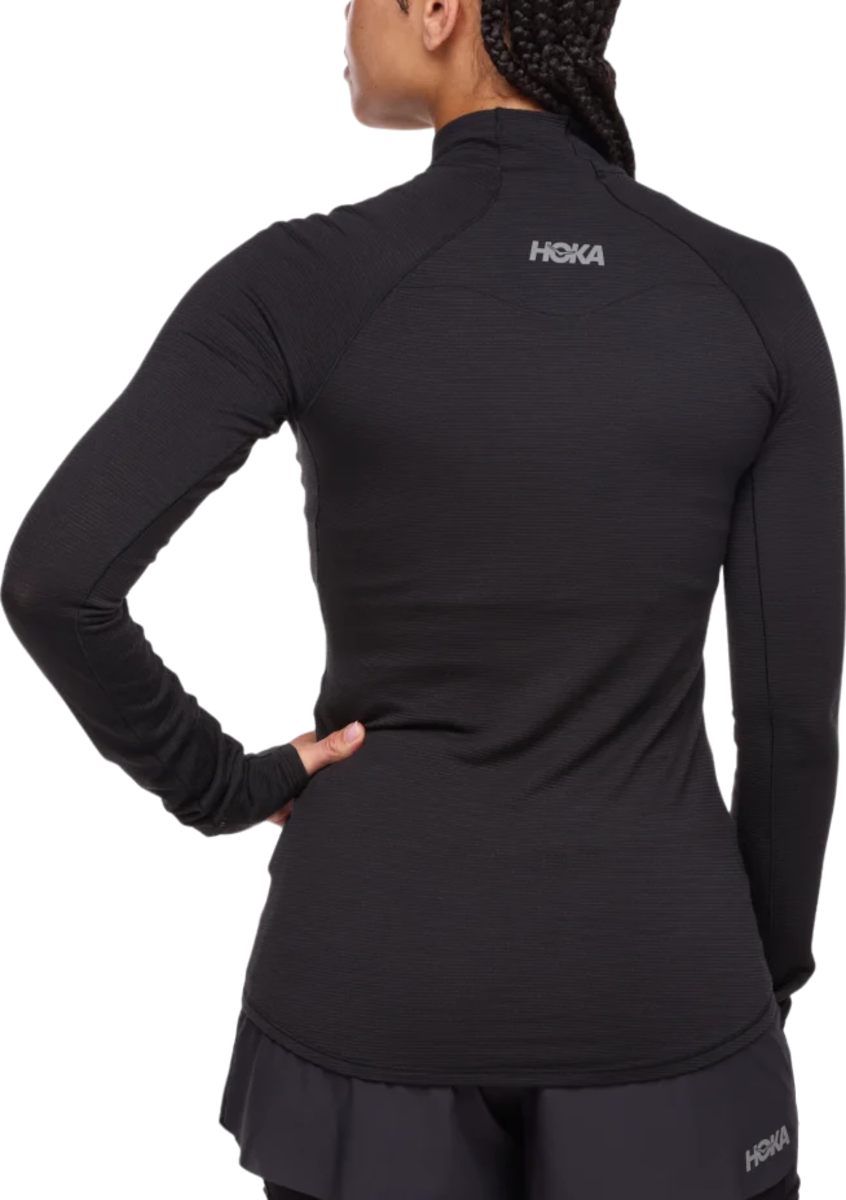 Mikina Hoka One One Hoka BaseZip Long Sleeve Čierna | 1156112-blk, 1