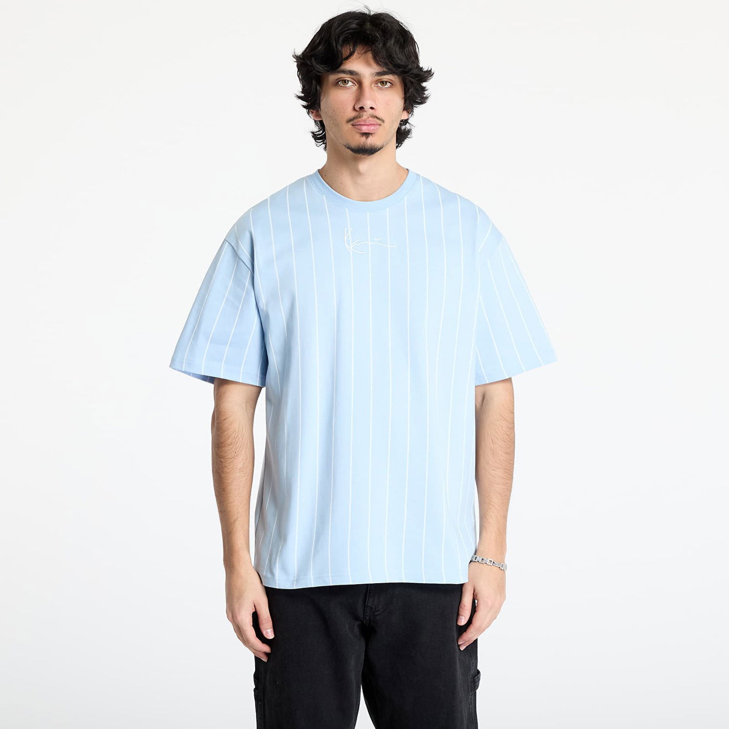 Tričko Karl Kani Karl Kani Small Signature Pinstripe Tee Modrá | 60300339, 0